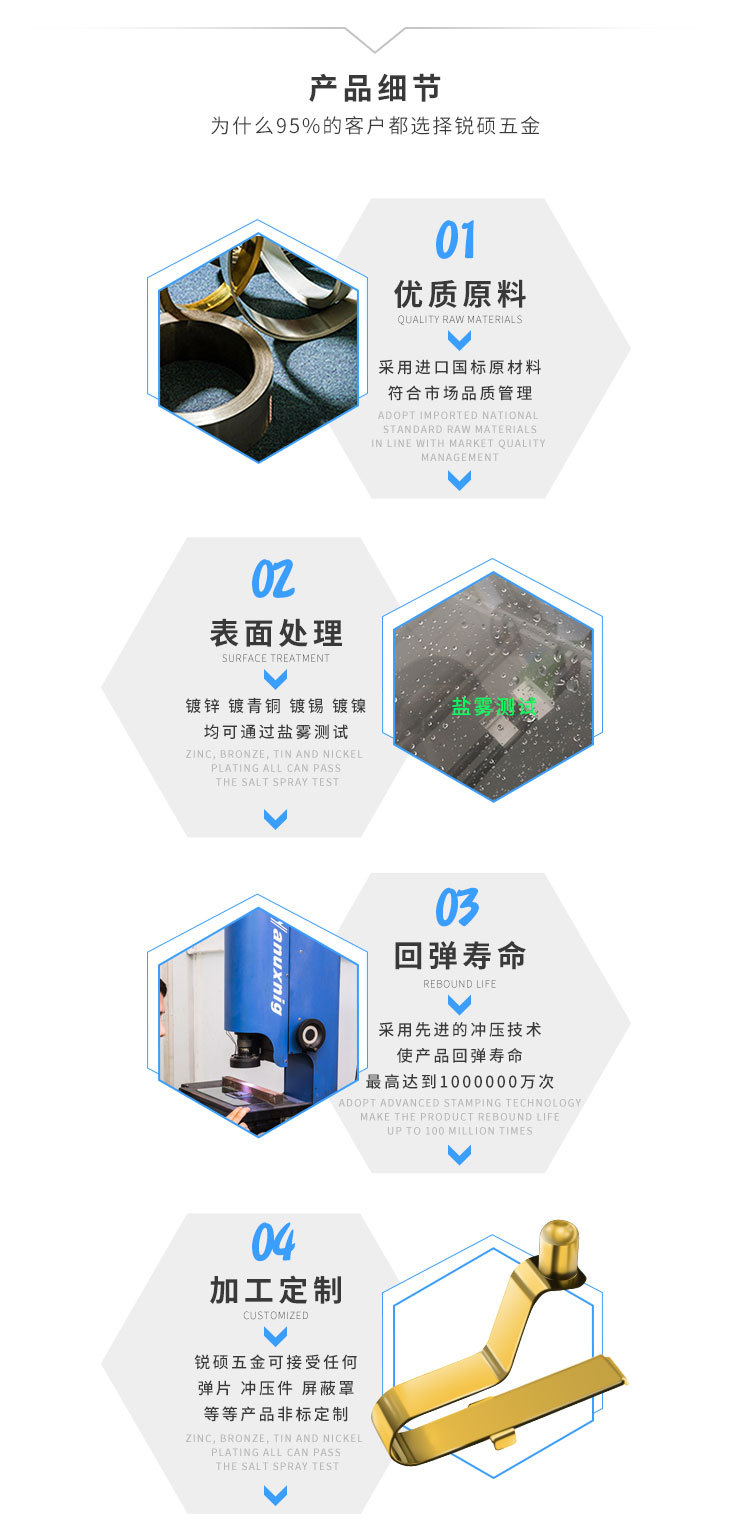 冲压五金弹片 冲压五金弹片